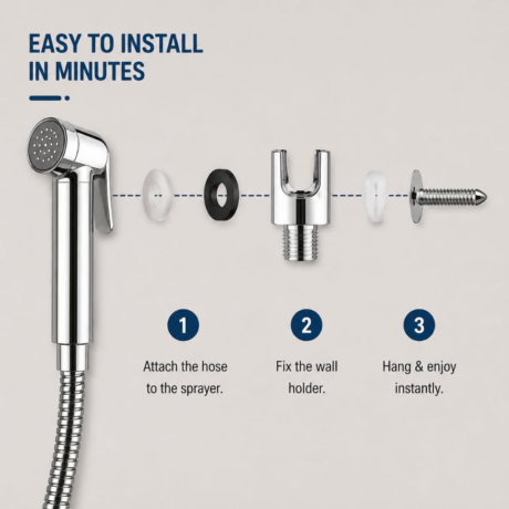 Premium Silver Bathroom Jet Spray